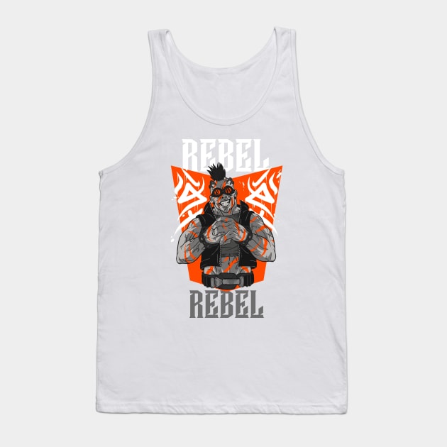 Hard Rebel Tank Top by Pod11 Prints